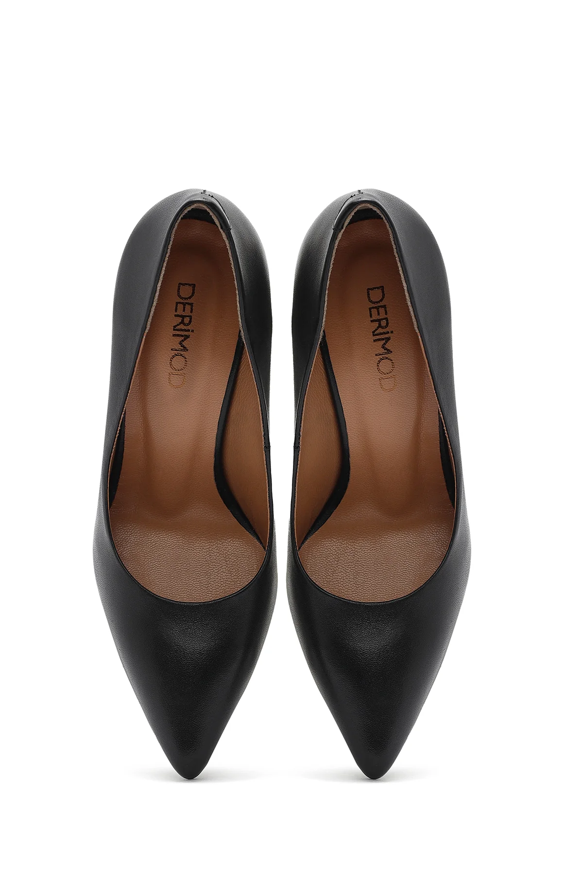 Kadın Siyah Yüksek İnce Topuklu Deri Stiletto - Image 8