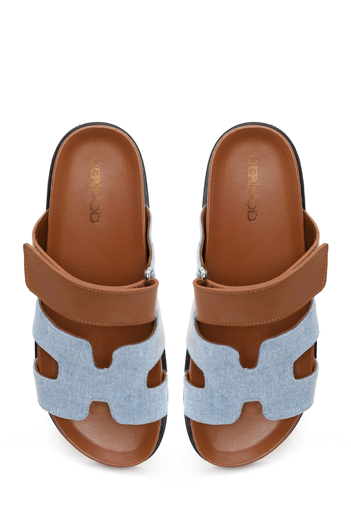 Kadın Taba Bantlı Deri Terlik - Image 5