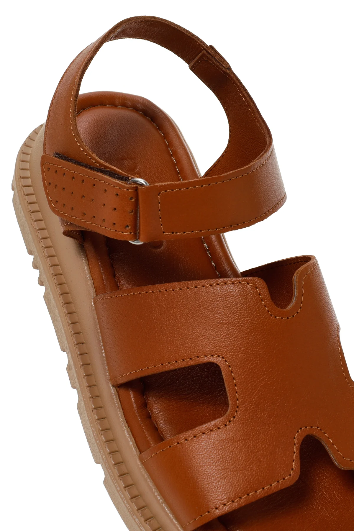 Kadın Taba Deri Comfort Sandalet - Image 11