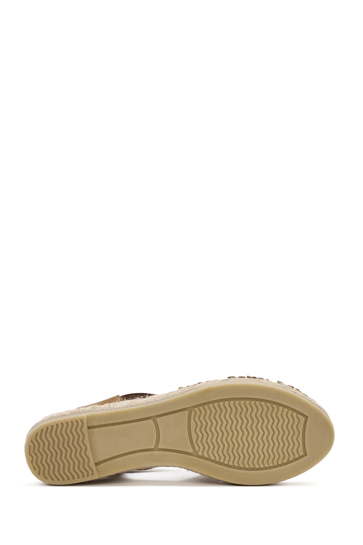 Kadın Taba Süet Deri Espadril Sandalet - Image 4