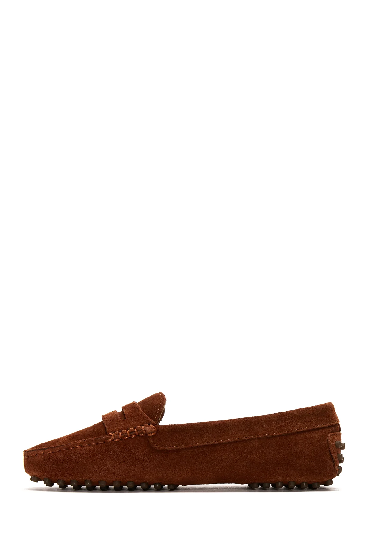 Kadın Taba Süet Deri Loafer - Image 2