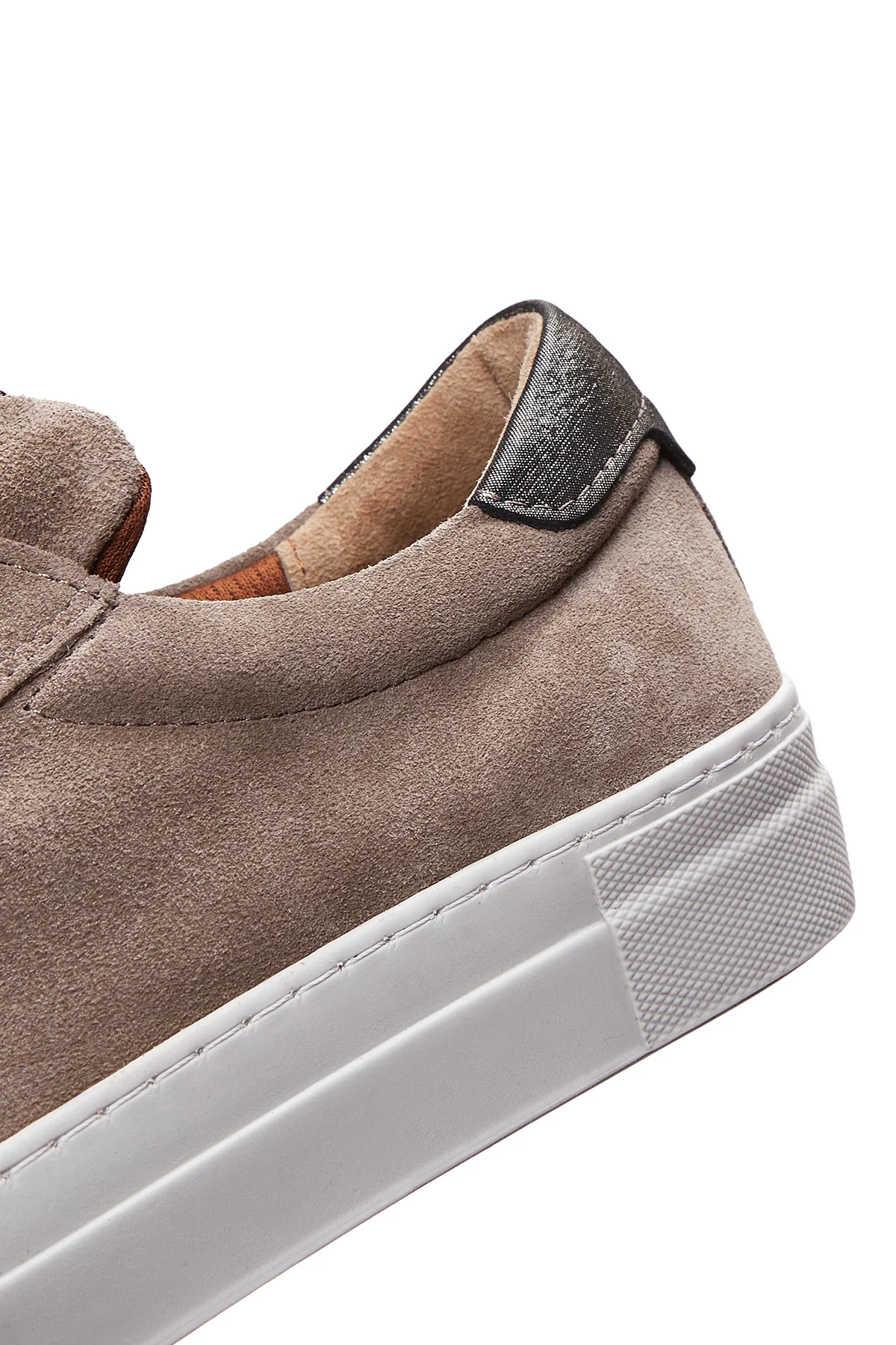 Kadın Vizon Bağcıklı Kalın Tabanlı Süet Deri Sneaker - Image 8