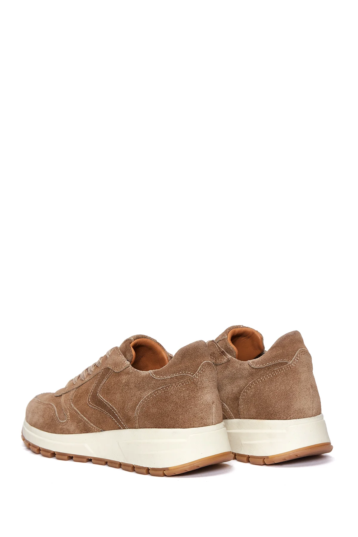 Kadın Vizon Bağcıklı Süet Deri Sneaker - Image 5