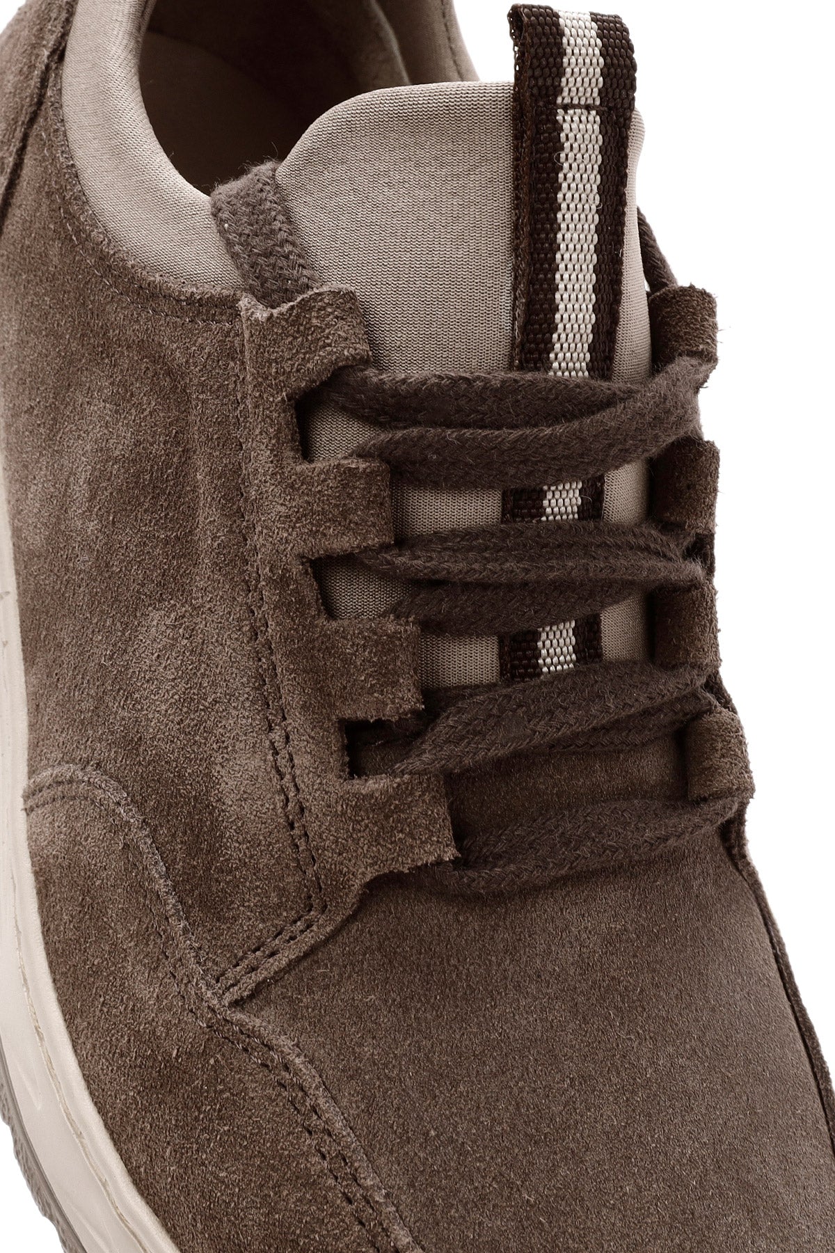 Kadın Vizon Bağcıklı Süet Deri Sneaker - Image 9