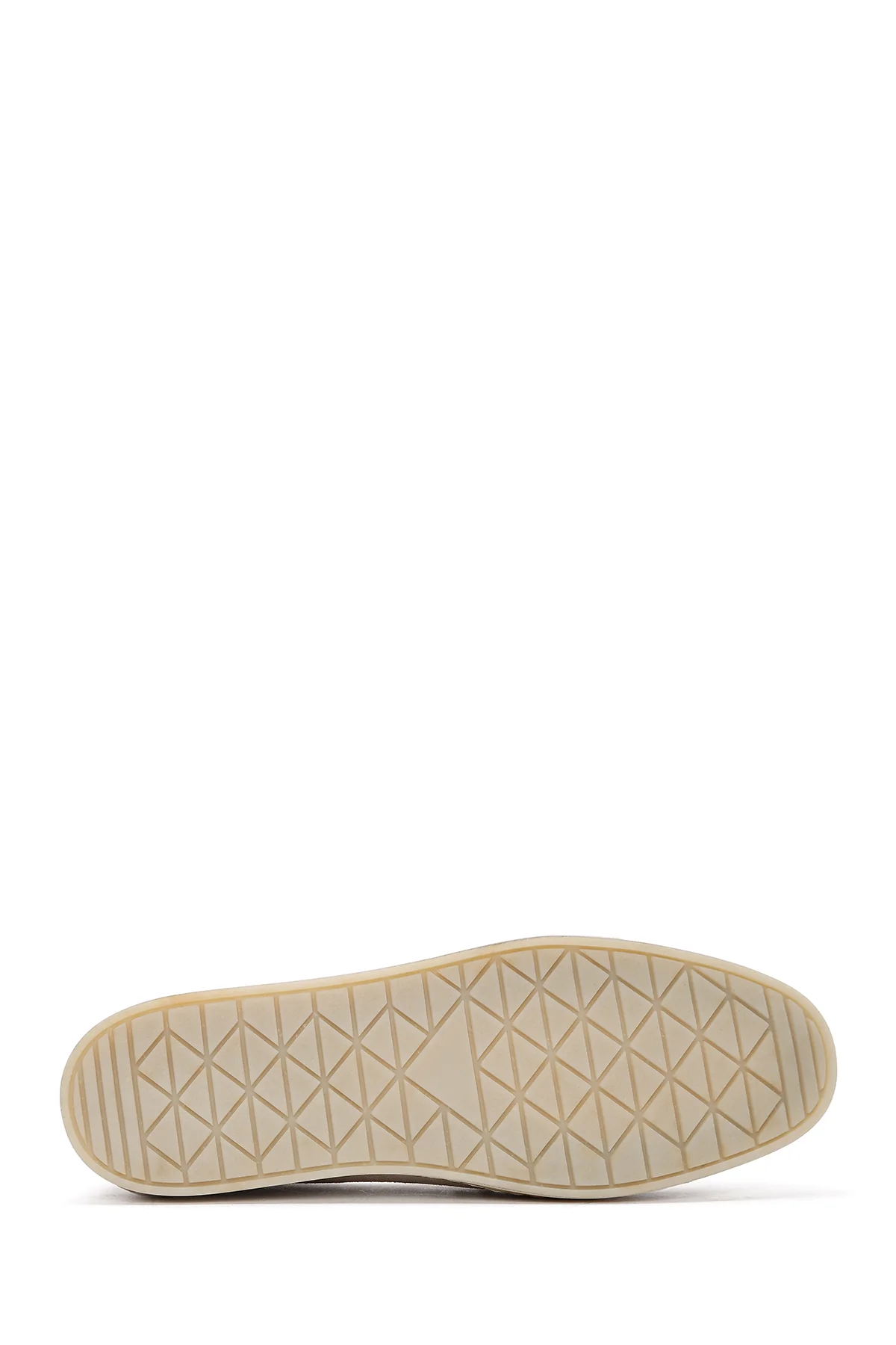 Kadın Vizon Taş Detaylı Süet Deri Loafer - Image 4