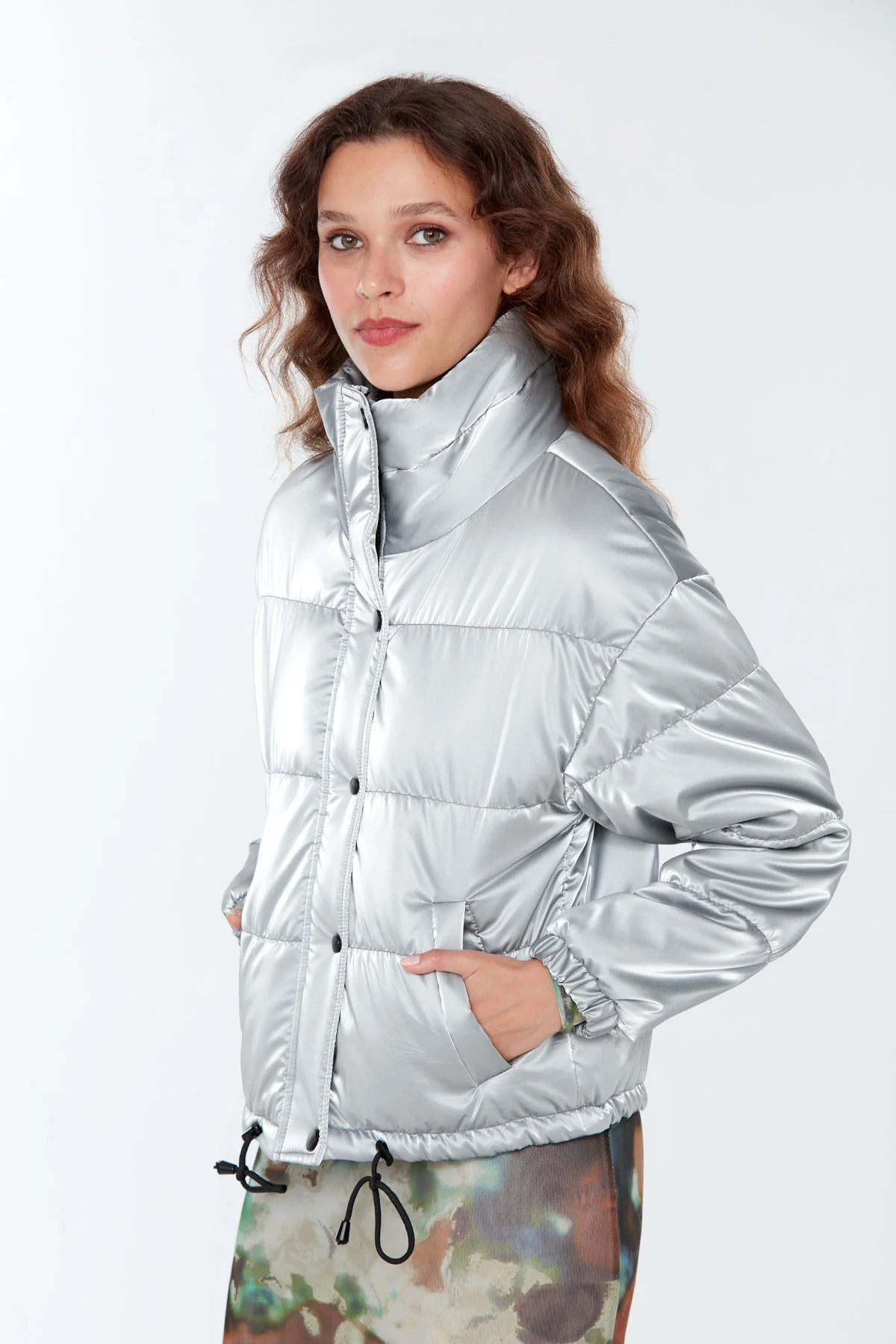 Oslo Kadın Gümüş Softwear Mont
