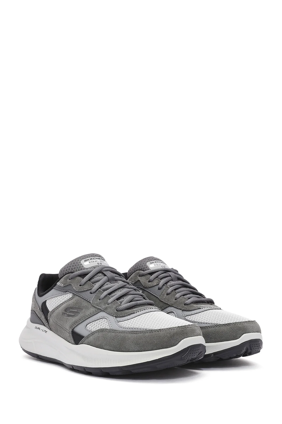 Skechers Erkek Gri Equalizer Bağcıklı Kalın Tabanlı Sneaker - Image 3