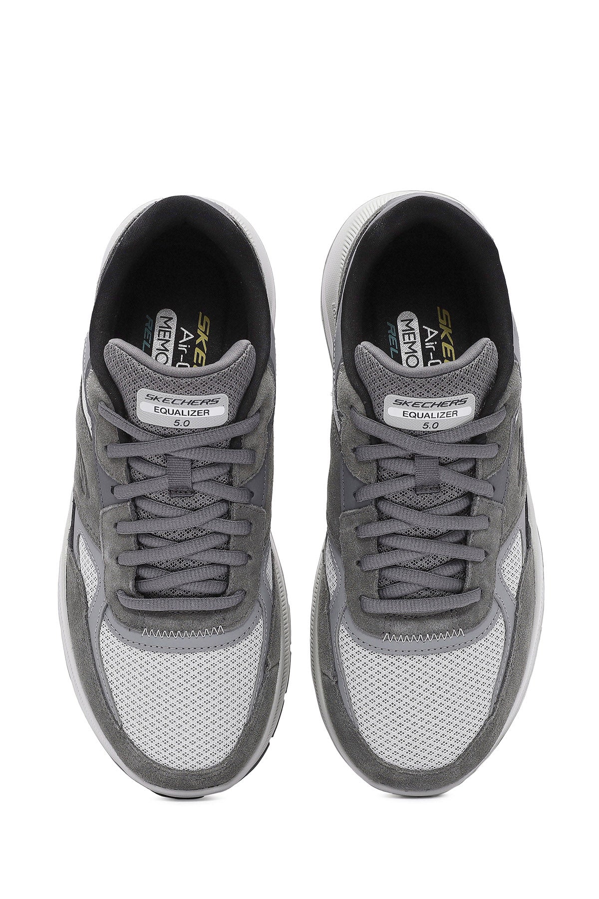 Skechers Erkek Gri Equalizer Bağcıklı Kalın Tabanlı Sneaker - Image 7