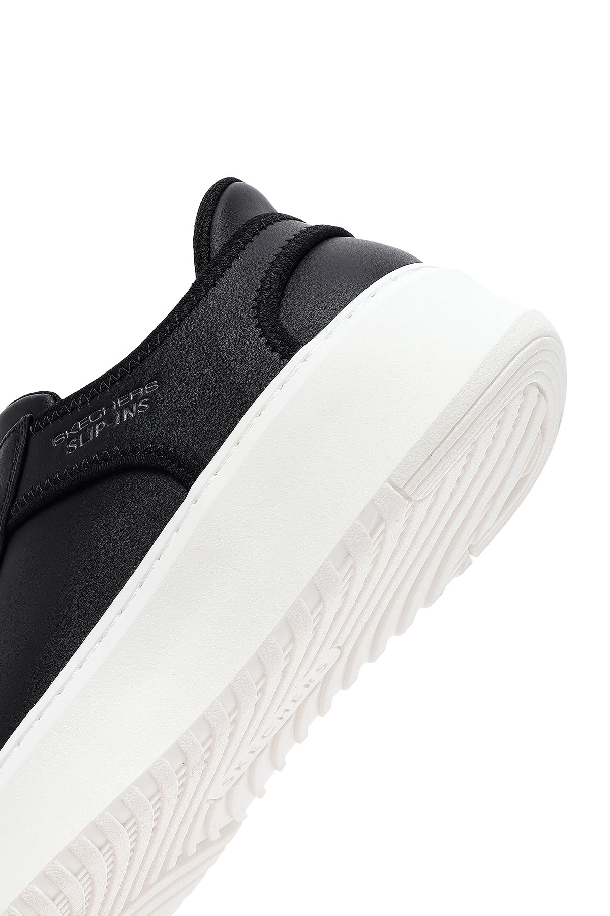 Skechers Erkek Siyah Court Break Bağcıklı Kalın Tabanlı Deri Sneaker - Image 8