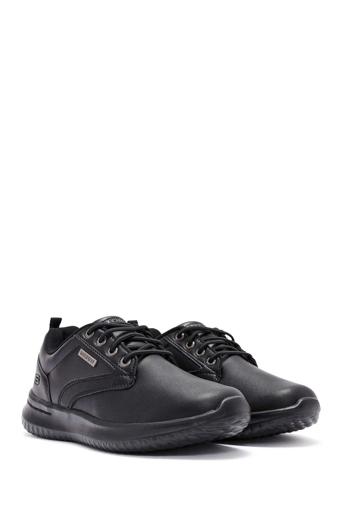 Skechers Erkek siyah Delson - Antigo Bağcıklı Deri Sneaker - Image 3