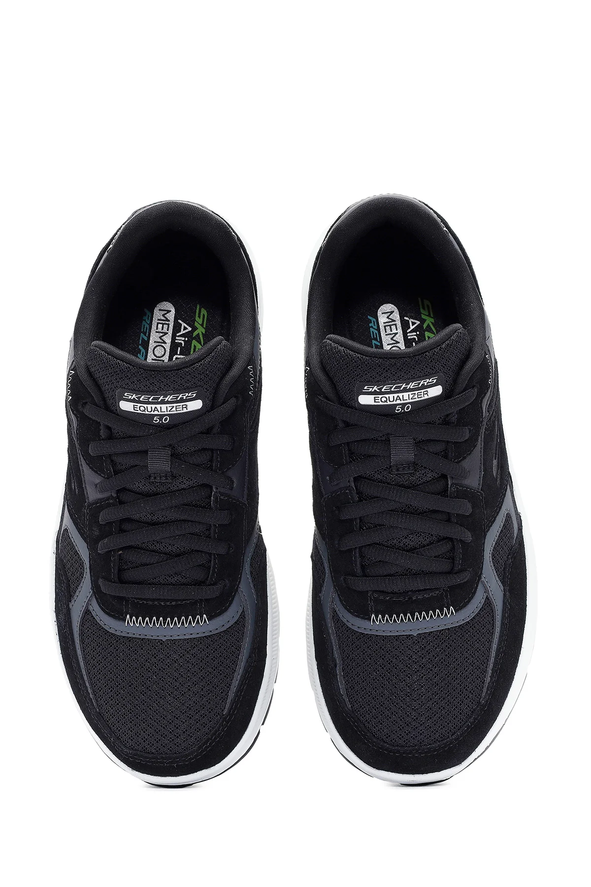 Skechers Erkek Siyah Equalizer Bağcıklı Kalın Tabanlı Sneaker - Image 7