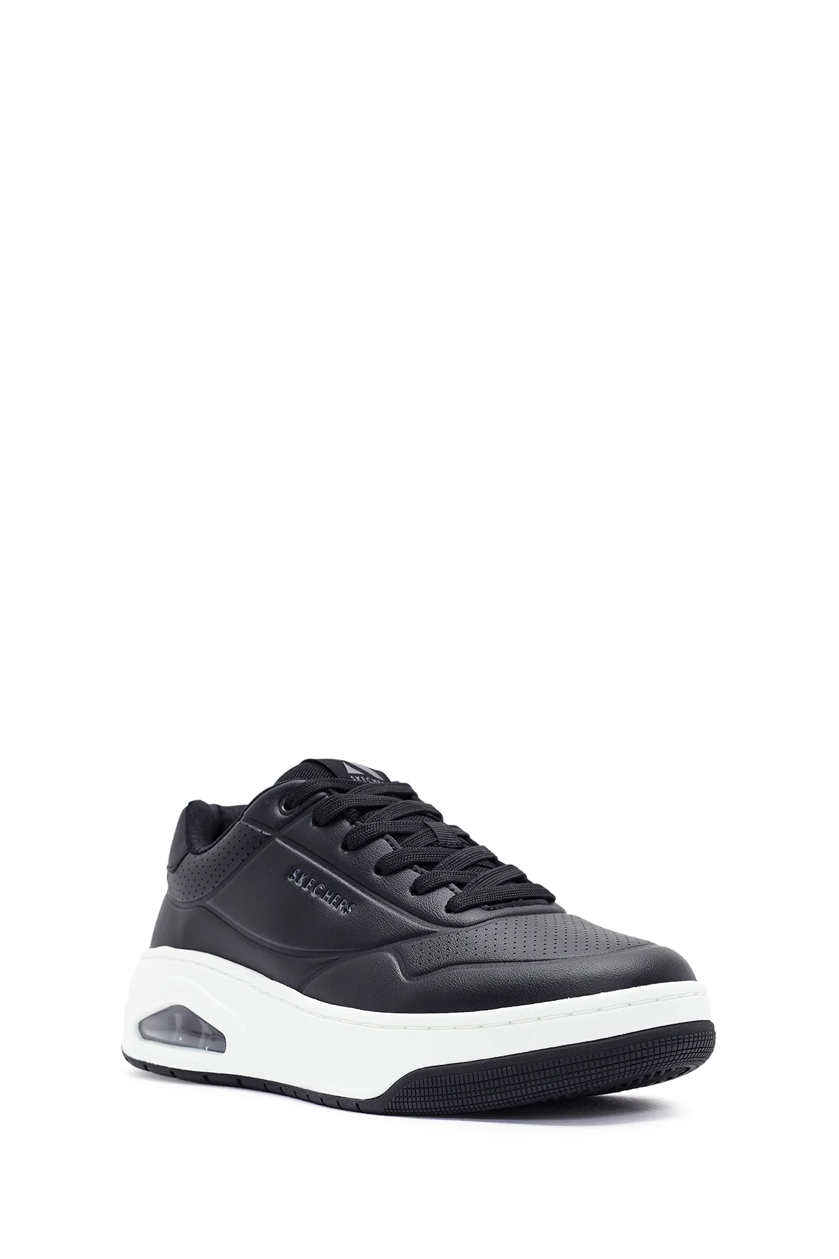 Skechers Erkek Siyah Uno Court Bağcıklı Kalın Tabanlı Sneaker - Image 6