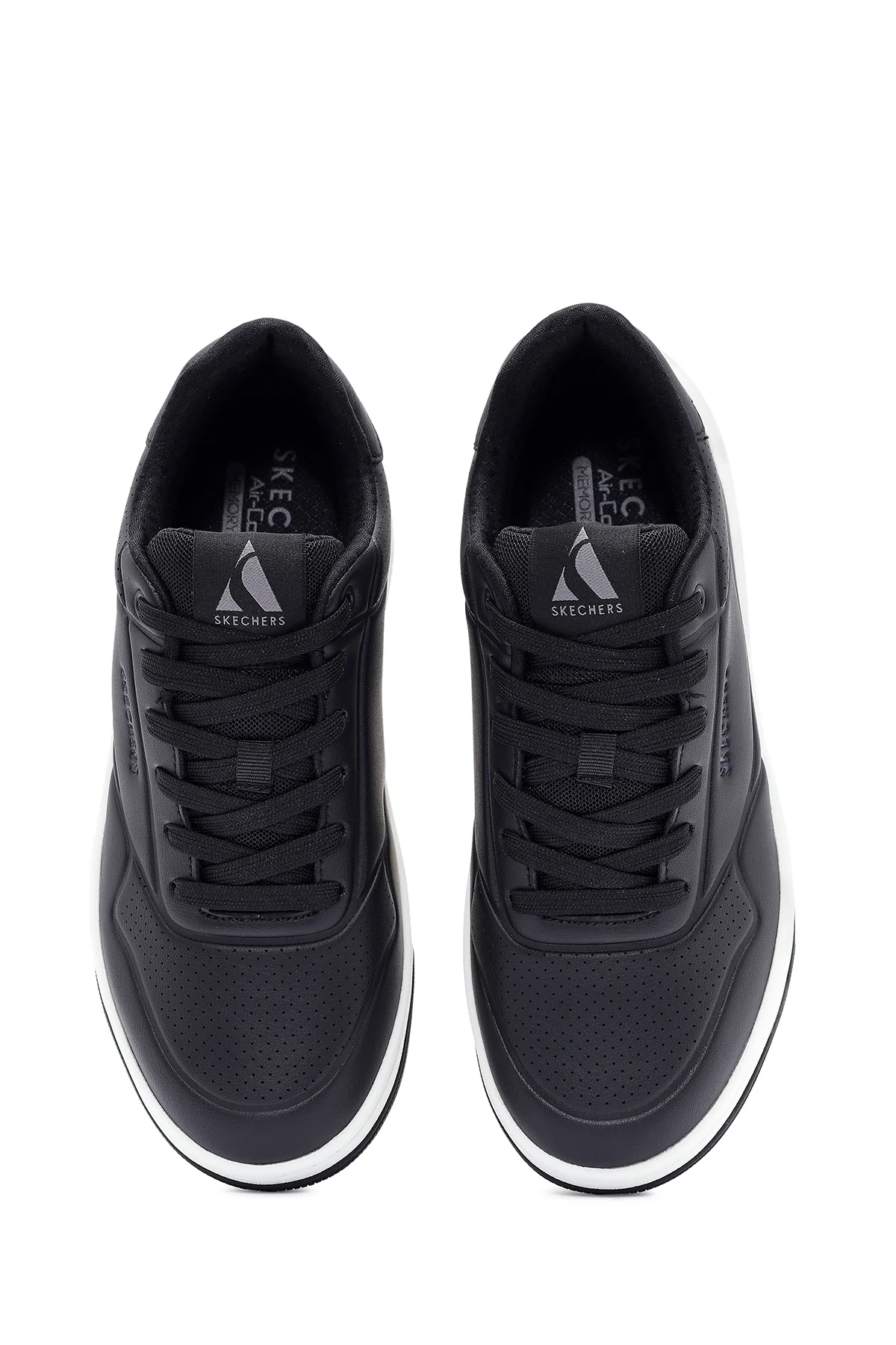 Skechers Erkek Siyah Uno Court Bağcıklı Kalın Tabanlı Sneaker - Image 7