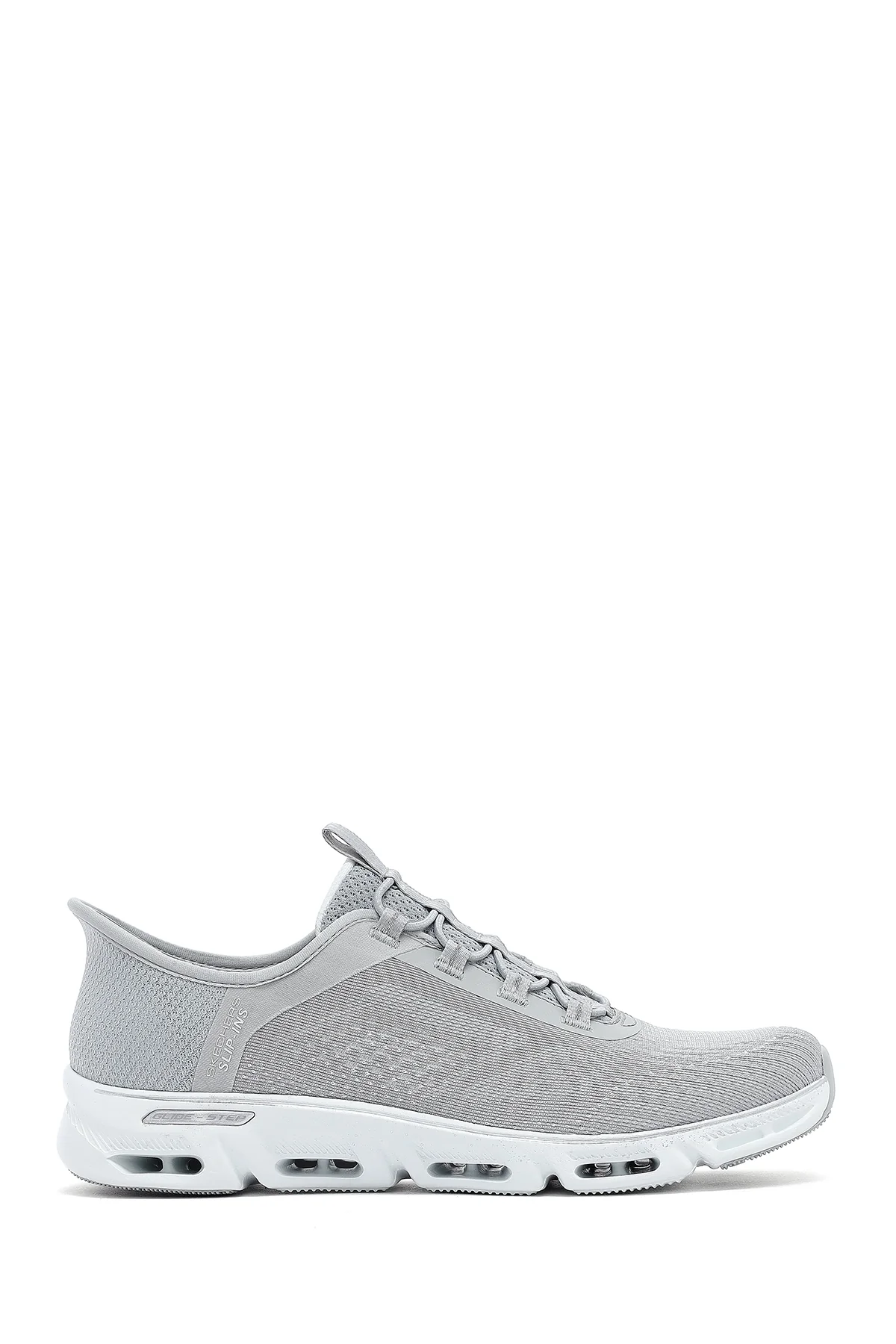 Skechers Kadın Gri Glide Step Gratify Bağcıklı Kumaş Sneaker