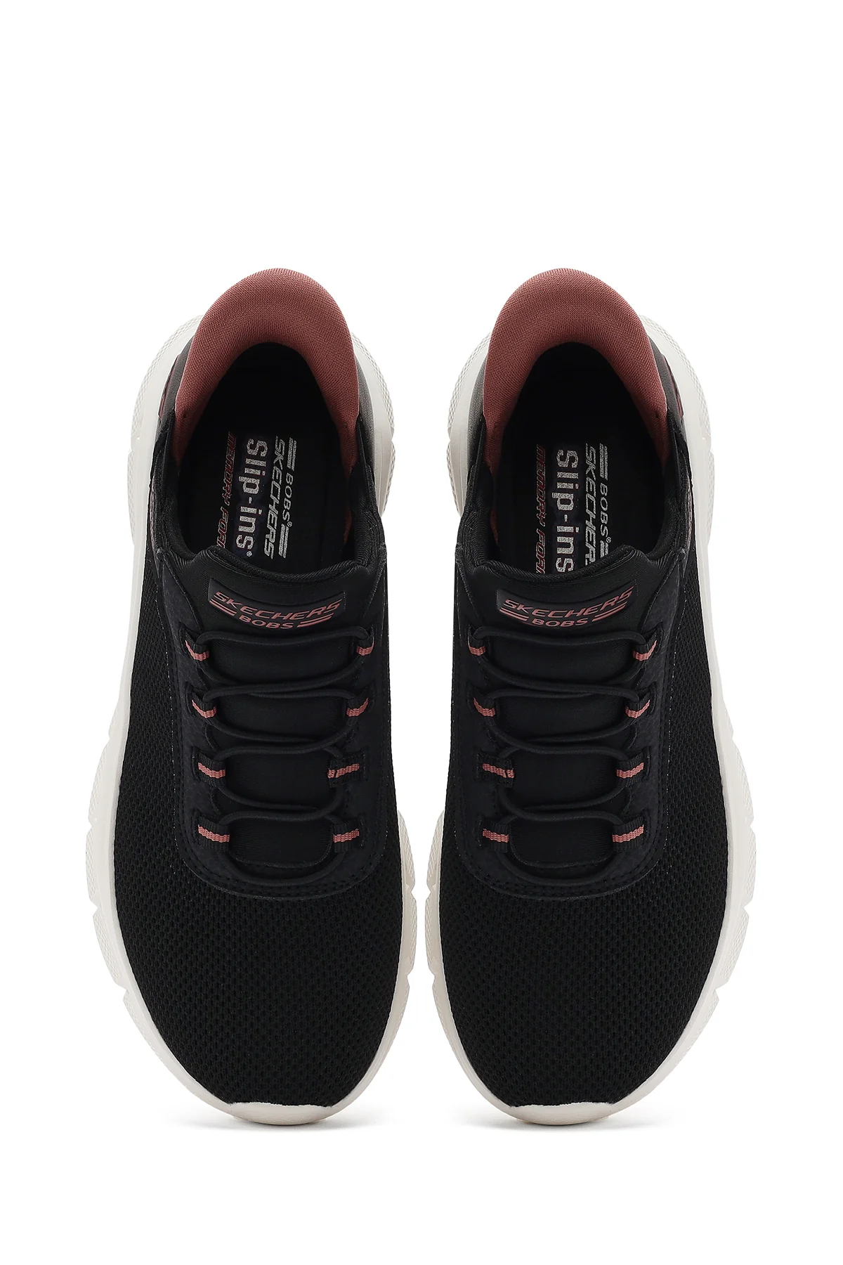 Skechers Kadın Siyah Bobs B Flex - Fan Fav Kalın Tabanlı Kumaş Sneaker - Image 7