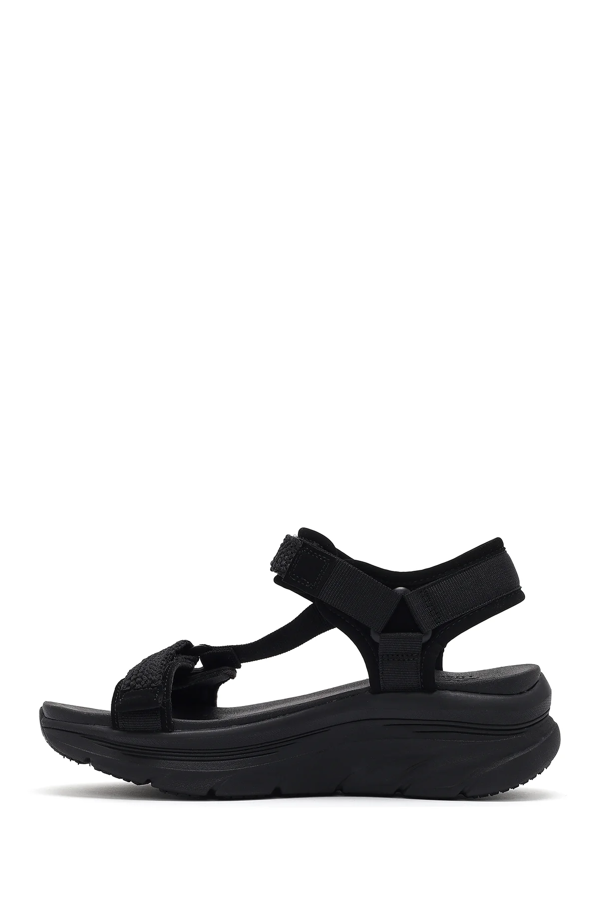 Skechers Kadın Siyah D'lux Walker - Pretty Field Kalın Tabanlı Sandalet - Image 2