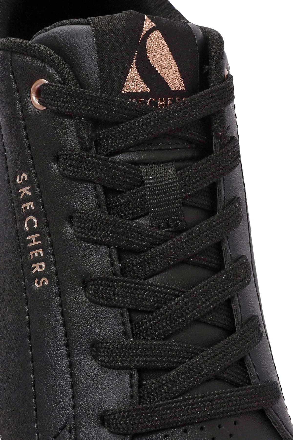 Skechers Kadın Siyah Uno Court Bağcıklı Kalın Tabanlı Deri Sneaker - Image 10
